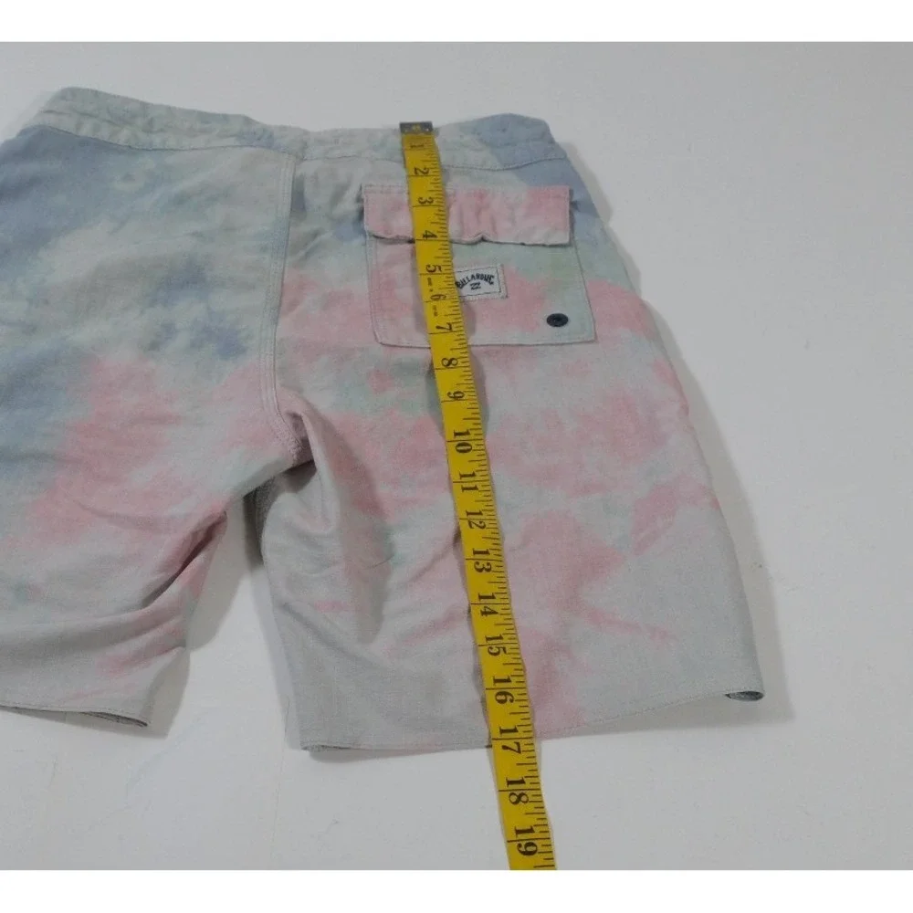 Billabong‎ Board Shorts Boys 25 Pink Blue Sundays Lo Tide Tie Dye Recycler Swim